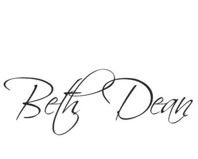 Beth Dean Logo - White and Black